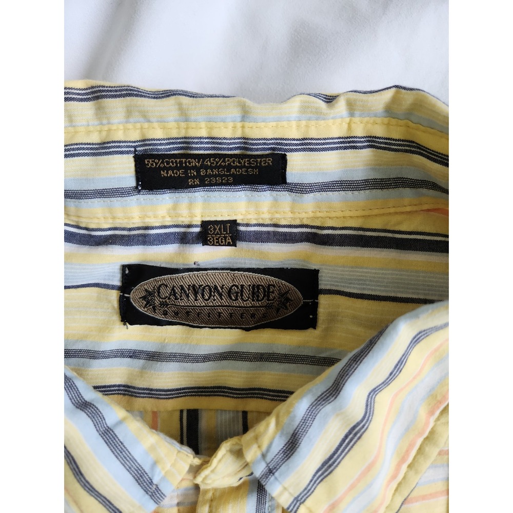 Yellow Striped Canyon Guide Short Sleeve Button Down - Picture 3 of 3